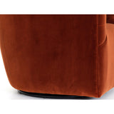 Hanover Swivel Chair, Sapphire Rust - Modern Furniture - Accent Chairs - High Fashion Home