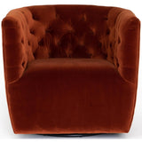 Hanover Swivel Chair, Sapphire Rust - Modern Furniture - Accent Chairs - High Fashion Home