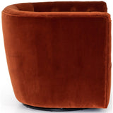 Hanover Swivel Chair, Sapphire Rust - Modern Furniture - Accent Chairs - High Fashion Home