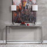 Hayley Console Table, Silver - Furniture - Accent Tables - High Fashion Home