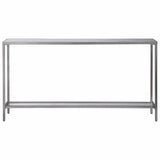 Hayley Console Table, Silver - Furniture - Accent Tables - High Fashion Home