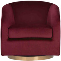 Hazel Chair, Burgundy - Modern Furniture - Accent Chairs - High Fashion Home