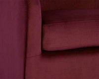 Hazel Chair, Burgundy - Modern Furniture - Accent Chairs - High Fashion Home