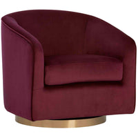 Hazel Chair, Burgundy - Modern Furniture - Accent Chairs - High Fashion Home