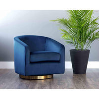 Hazel Chair, Navy - Modern Furniture - Accent Chairs - High Fashion Home