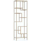 Helena Bookshelf, Antique Brass - Furniture - Bedroom - High Fashion Home