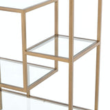 Helena Bookshelf, Antique Brass - Furniture - Bedroom - High Fashion Home