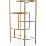 Helena Bookshelf, Antique Brass - Furniture - Bedroom - High Fashion Home