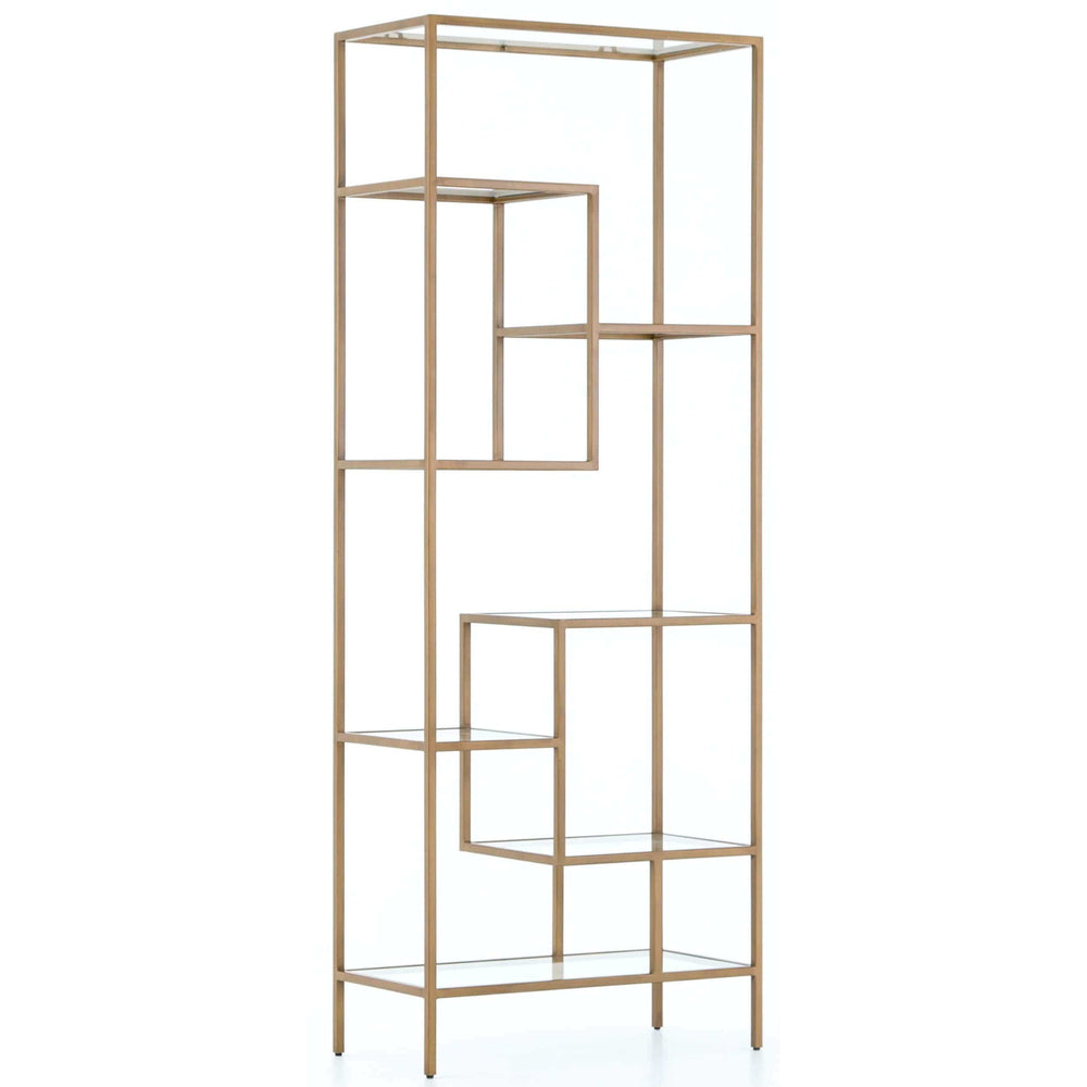 Helena Bookshelf, Antique Brass - Furniture - Bedroom - High Fashion Home