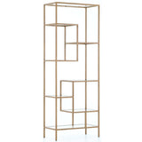 Helena Bookshelf, Antique Brass - Furniture - Bedroom - High Fashion Home