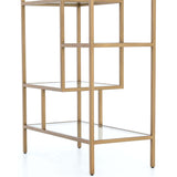 Helena Bookshelf, Antique Brass - Furniture - Bedroom - High Fashion Home