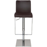 Matteo Leather Stool, Brown - Furniture - Dining - High Fashion Home