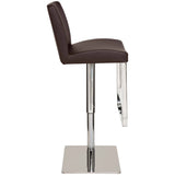 Matteo Leather Stool, Brown - Furniture - Dining - High Fashion Home