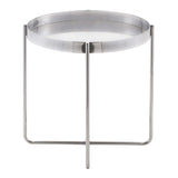 Gaultier Side Table, Silver - Furniture - Accent Tables - High Fashion Home