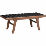 Lucien Occasional Bench Short, Black - Furniture - Chairs - High Fashion Home