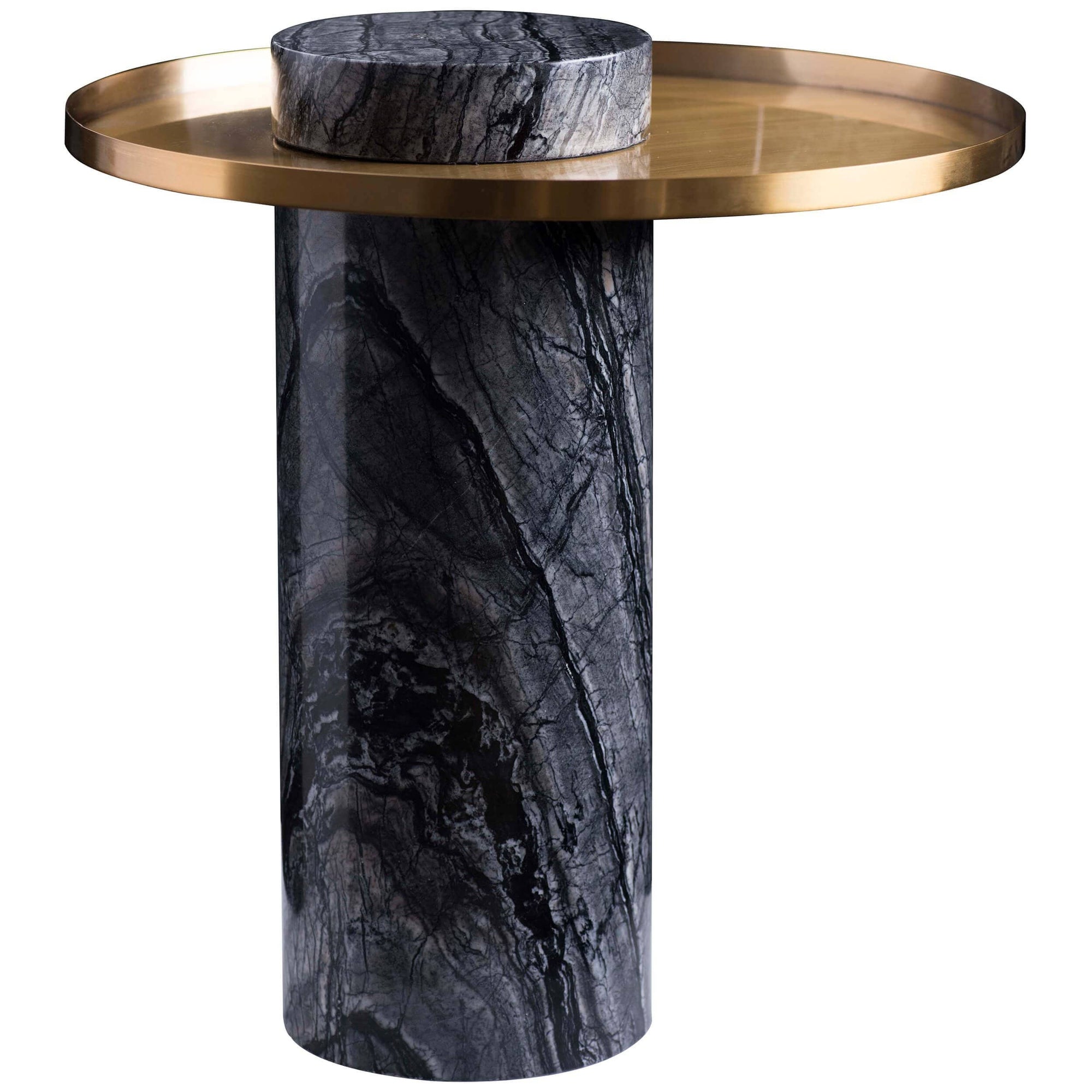 Pillar Side Table, Black High Fashion Home