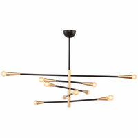 Orion 5 Light Pendant, Black - Lighting - High Fashion Home