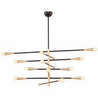 Orion 8 Light Pendant, Black - Lighting - High Fashion Home