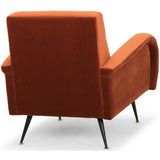 Hugo Occasional Chair, Rust - Modern Furniture - Accent Chairs - High Fashion Home