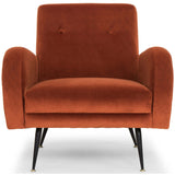 Hugo Occasional Chair, Rust - Modern Furniture - Accent Chairs - High Fashion Home