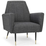 Victor Chair, Dark Grey - Modern Furniture - Accent Chairs - High Fashion Home