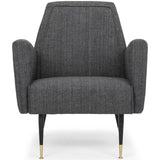 Victor Chair, Dark Grey - Modern Furniture - Accent Chairs - High Fashion Home
