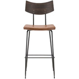 Soli Leather Bar Stool, Caramel - Furniture - Chairs - High Fashion Home