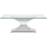 Praetorian Dining Table, Glass/Polished Stainless - Modern Furniture - Dining Table - High Fashion Home