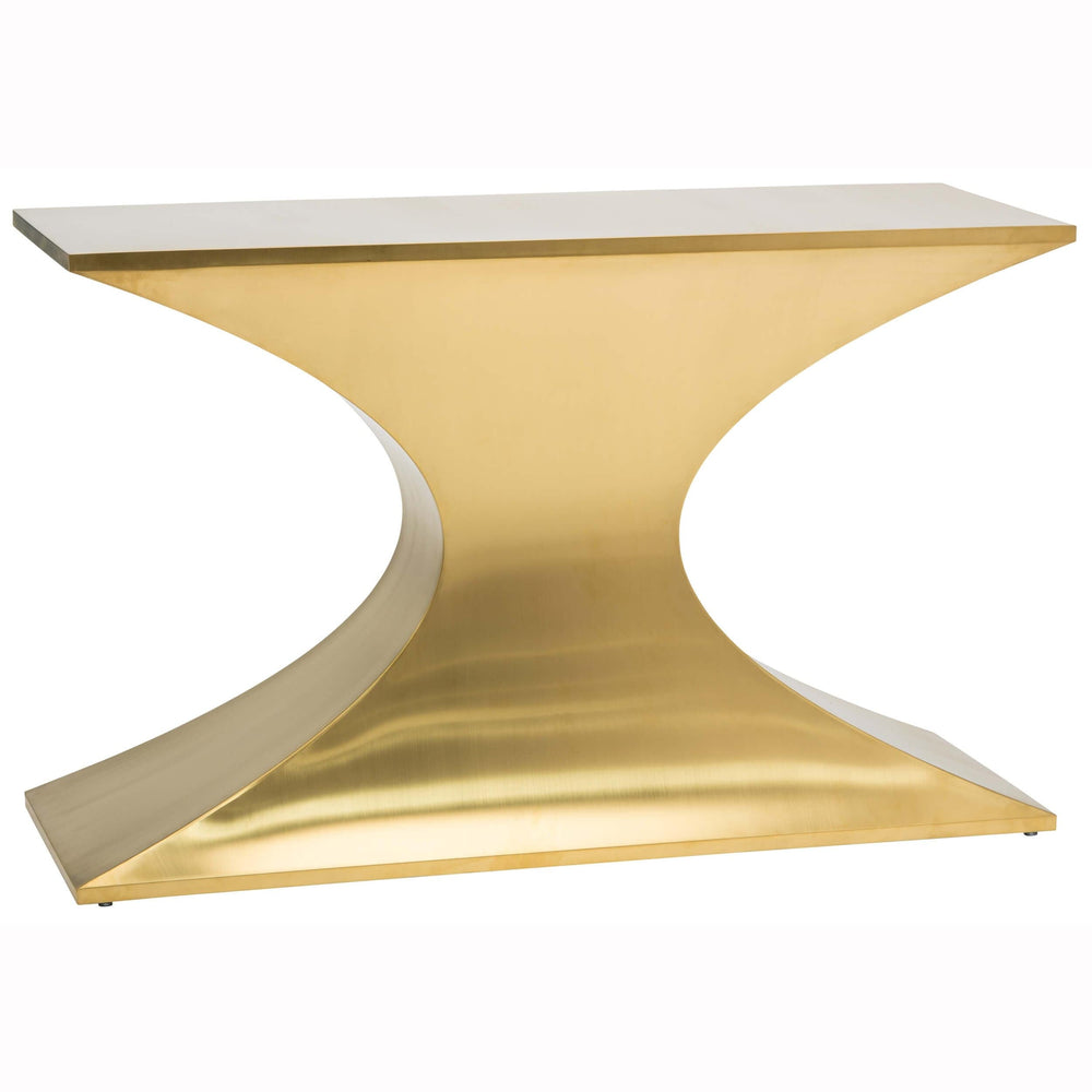 Praetorian Console Table, Brushed Gold - Furniture - Accent Tables - High Fashion Home