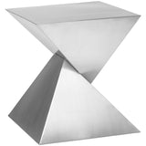 Giza Side Table, Brushed Stainless - Furniture - Accent Tables - High Fashion Home