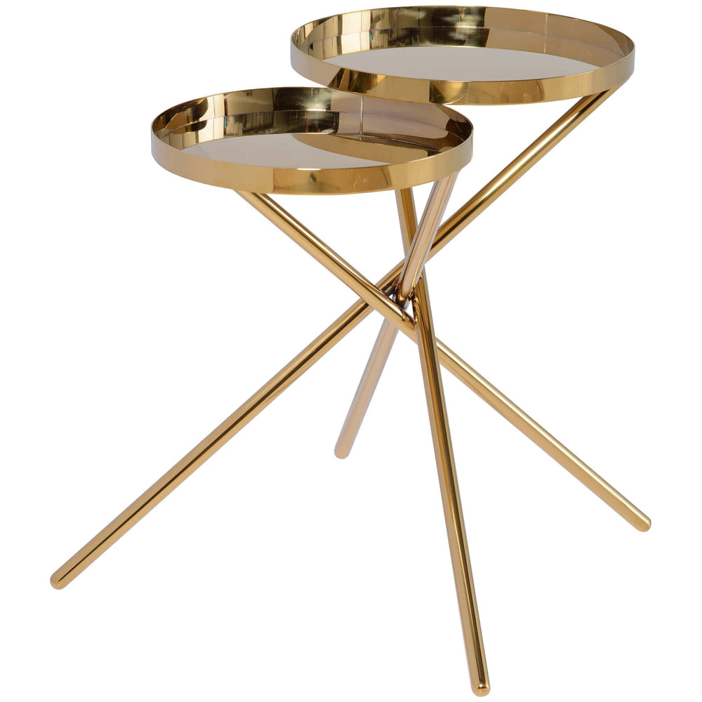 Olivia Side Table, Polished Gold High Fashion Home