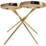 Olivia Side Table, Polished Gold - Furniture - Accent Tables - High Fashion Home