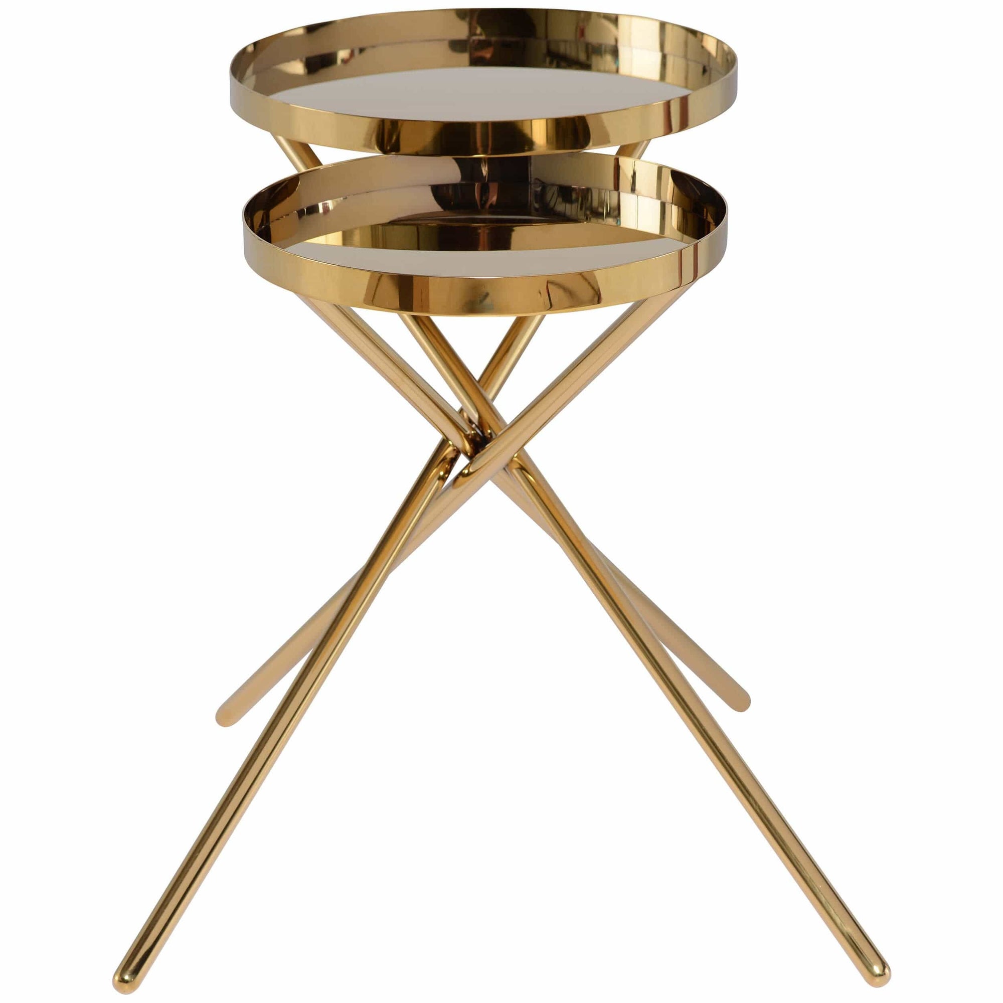 Olivia Side Table, Polished Gold High Fashion Home