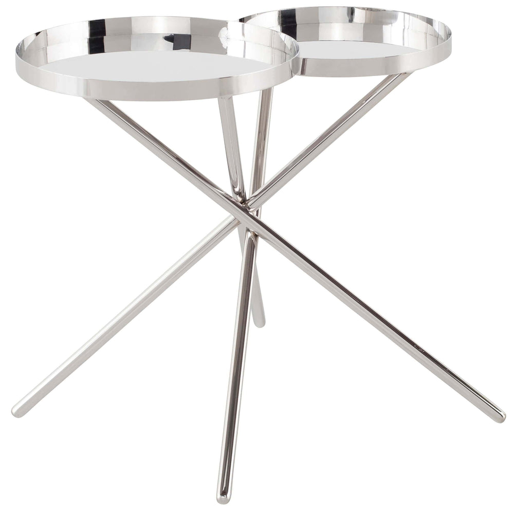Olivia Side Table, Polished Stainless - Furniture - Accent Tables - High Fashion Home