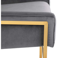 Theodore Chair, Tarnished Silver/Polished Gold Base - Modern Furniture - Accent Chairs - High Fashion Home