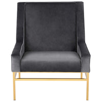 Theodore Chair, Tarnished Silver/Polished Gold Base - Modern Furniture - Accent Chairs - High Fashion Home