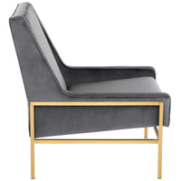 Theodore Chair, Tarnished Silver/Polished Gold Base - Modern Furniture - Accent Chairs - High Fashion Home