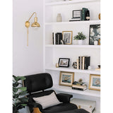 Riley Wall Sconce, Aged Brass - Lighting - High Fashion Home