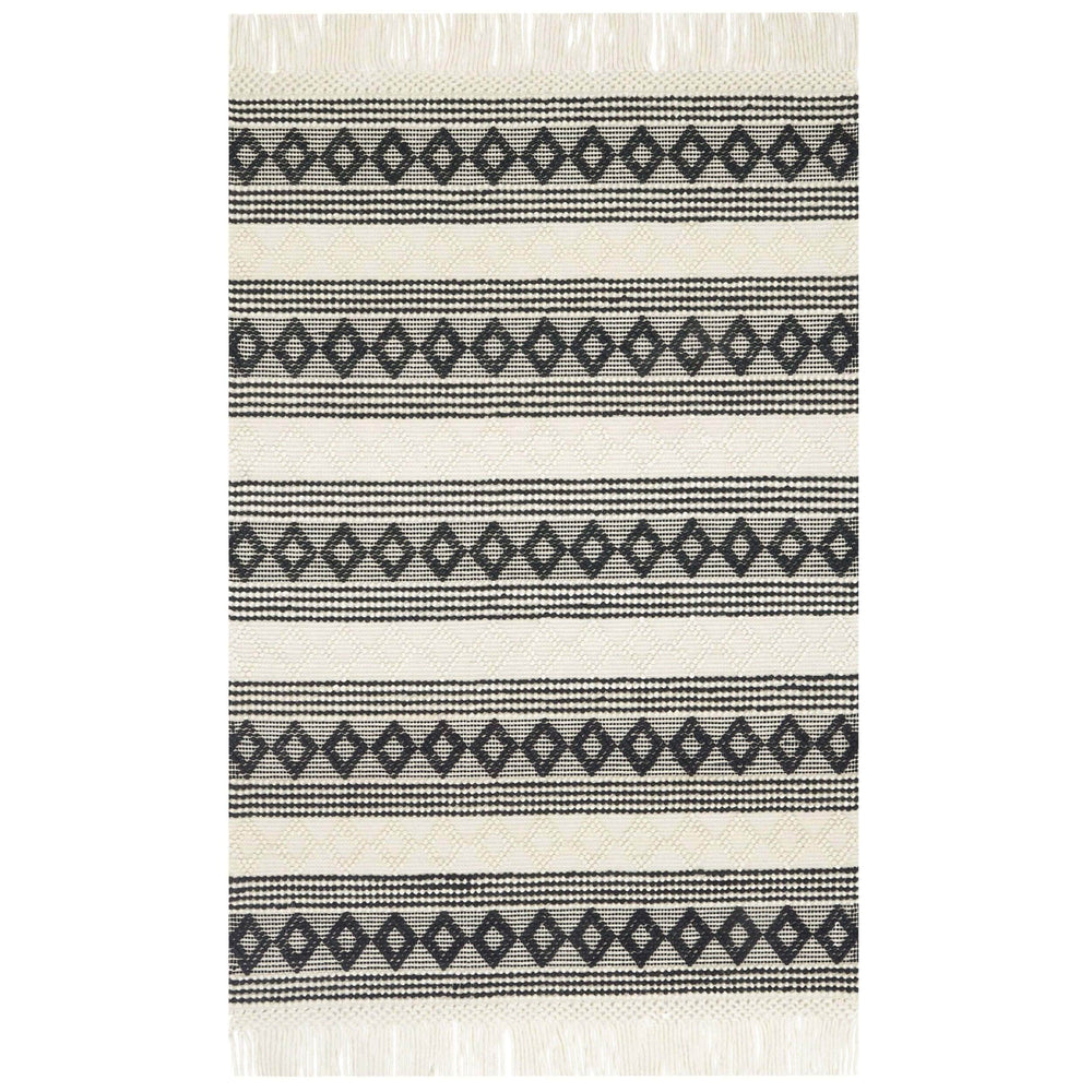 Magnolia Home by Joanna Gaines x Loloi Rug Holloway YH-01 Black/Ivory
