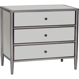 Hollywood Black Nickel Metal Chest, Medium - Furniture - Bedroom - High Fashion Home