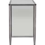 Hollywood Black Nickel Metal Chest, Medium - Furniture - Bedroom - High Fashion Home
