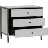 Hollywood Black Nickel Metal Chest, Medium - Furniture - Bedroom - High Fashion Home