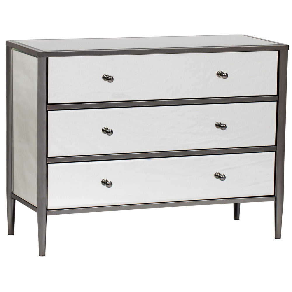 Hollywood Black Nickel Metal Chest, Large - Furniture - Storage - High Fashion Home
