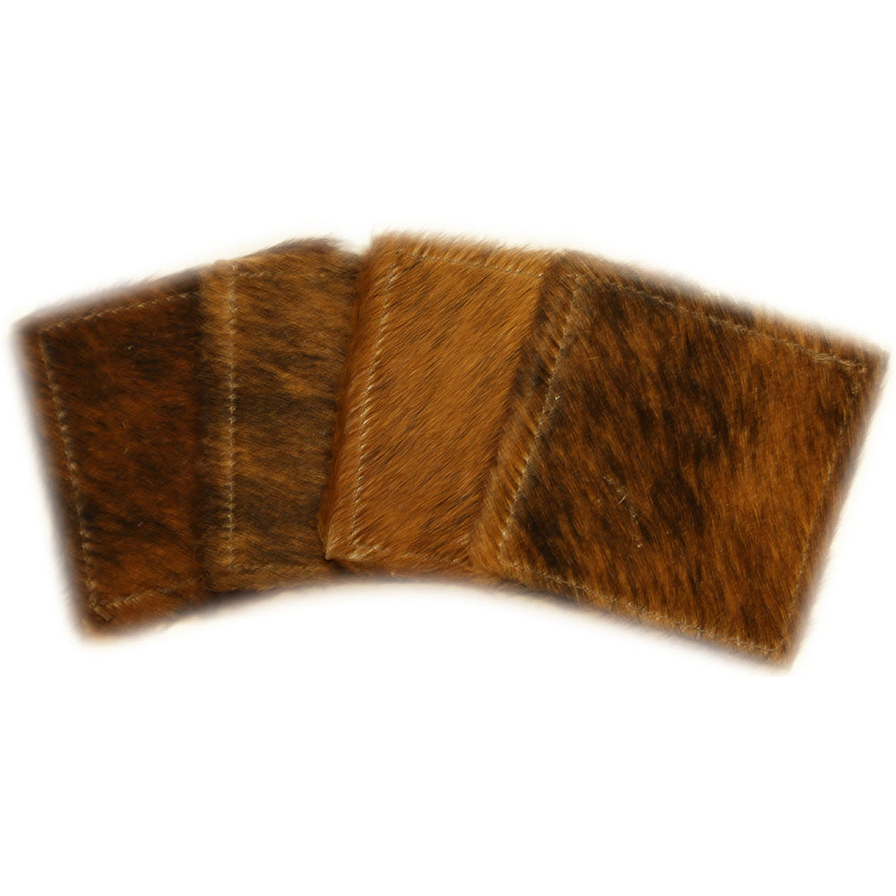 Cowhide Coasters Natural, Set of 4 - Accessories - High Fashion Home