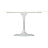 Cal Round Dining Table, White Marble - Modern Furniture - Dining Table - High Fashion Home