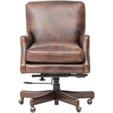 Imperial Empire Tilt Swivel Leather Chair - Furniture - Chairs - High Fashion Home