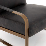 Jules Leather Chair, Rialto Ebony - Modern Furniture - Accent Chairs - High Fashion Home