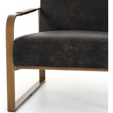 Jules Leather Chair, Rialto Ebony - Modern Furniture - Accent Chairs - High Fashion Home