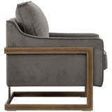 Kalmin Chair, Rustic Bronze, Pimlico Pebble - Modern Furniture - Accent Chairs - High Fashion Home