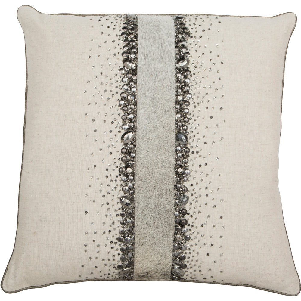 Cloud 9 Karia Cowhide & Beaded Pillow - Accessories - Pillows